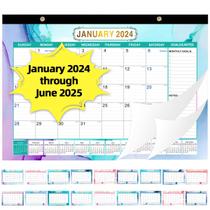 Calendário de mesa Valardoh, janeiro de 2024 - junho de 2025, 30x43cm