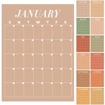 Calendario de Pared Fullhawl 2025-2026 Reutilizable Grande 40x50 cm