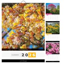 Calendário de Parede 2026 - Árvores e Flores