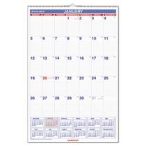 Calendário de parede AT-A-GLANCE mensal 20x30cm