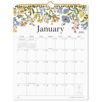 Calendário de Parede Cabrix 2025 - Design Floral Mensal (30x38cm)