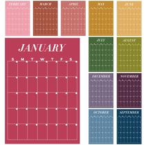 Calendário de parede Fullhawl, 12 x 16 polegadas, apagável a seco, reutilizável por 12 meses