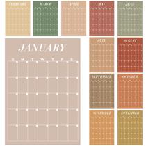 Calendário de parede Fullhawl 2025-2026 Harvest 30x42cm reutilizável