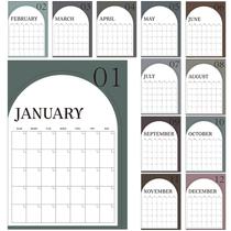 Calendário de parede Fullhawl 2025-2026 sem data 30x42cm com 12 meses