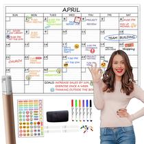 Calendário de Parede Grande Clever Clean Dry Erase 61x91 cm