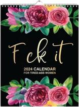 Calendário de parede KEHOO 2024 para mulheres cansadas com Memo Flower