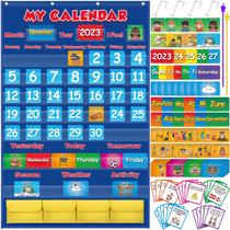 Calendário de sala de aula Pocket Chart Aizweb Monthly para crianças