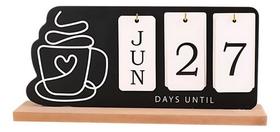 Calendário Decorativo de Mesa Permanente Plaquinhas Madeira Tuut