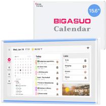 Calendário Digital BIGASUO 15,6" com Tela Touchscreen e Luz LED