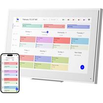 Calendário digital de parede de 15,6 polegadas, calendário WiFi inteligente de 2025 e tabela de tarefas, tela interativa Full HD com tela sensível ao toque para agendas familiares: agenda montável na parede/mesa, lembretes de reuniões e acompanhamento de prazos