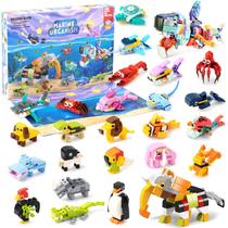 Calendário do Advento Aukful 2024 Building Block Toys Kids 24 Days