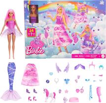 Calendário do Advento Barbie com boneca e 24 acessórios de brinquedo surpresa