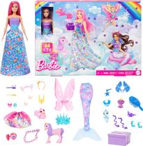 Calendário do Advento Barbie com Boneca e 24 Acessórios - Unicórnios e Animais de Estimação Calendário do Advento Barbie com Boneca e 24 Acessórios - Unicórnios e Animais de Estimação