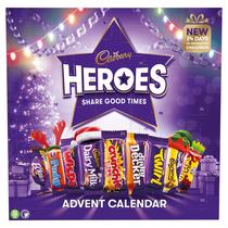 Calendário do Advento Cadbury Heroes Christmas 230g com 24 chocolates Calendário do Advento Cadbury Heroes Christmas 230g com 24 chocolates