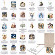 Calendário do Advento Chiisong Nativity Countdown 2024 com 25 cartões