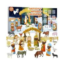 Calendário Do Advento Com 24 Dias, Cena De Natal, Modelo De Figura De Jesus, Decorações De Natal, Calendário Do Advento Com 24 Dias, Cena De Natal, Modelo De Figura De Jesus, Decorações De Natal,