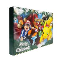 Calendário Do Advento Com Figuras Kawaii Do Pikachu Pokemon, Conjunto De 24 Peças, Modelo De Ação Em