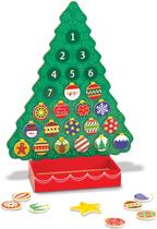 Calendário do Advento de Madeira de Natal - Árvore Magnética, 25 Ímãs Melissa & Doug