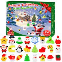 Calendário do Advento de Natal Budbof 2024 com 24 brinquedos Mochi Squishy