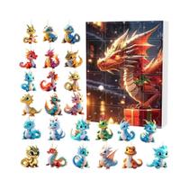 Calendário Do Advento De Natal Com Tema De Dinossauro, 24 Dias, Brinquedo De Acrílico Fofo Para Calendário Do Advento De Natal Com Tema De Dinossauro, 24 Dias, Brinquedo De Acrílico Fofo Para