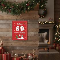 Calendário Do Advento De Natal Em Madeira Decoração De Natal Calendário Do Advento De Natal Em Madeira Decoração De Natal