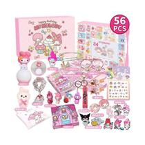 Calendário Do Advento De Natal Hellokitty Kuromi Caixa De Presente Figura De Anime Chaveiro