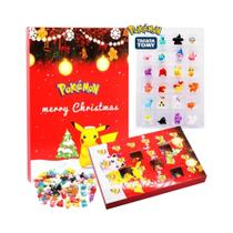 Calendário Do Advento De Natal Kawaii Pikachu Pokemon Com 24 Figuras De Anime, Brinquedos Para