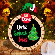 Calendário do Advento de Natal PETCEE Grinch 2024 Wood Decor