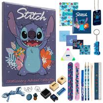 Calendário do Advento Disney Stitch 2024 com papelaria e acessórios Calendário do Advento Disney Stitch 2024 com papelaria e acessórios