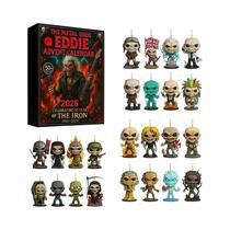 Calendário Do Advento Eddie 2025, 24 Dias, Pingente De Natal Em Acrílico 2D, Chaveiro Presente