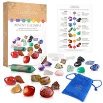 Calendário do Advento Elemental 2024 com 24 pedras e cristais de chakra