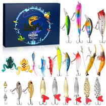 Calendário do Advento Fishing Lure 2024 BOBOFISH para homens adultos