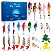 Calendário do Advento Fishing Lure 2024 para pescadores adultos