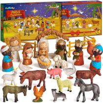 Calendário do Advento FUN LITTLE TOYS Nativity 2024 com 24 brinquedos para crianças