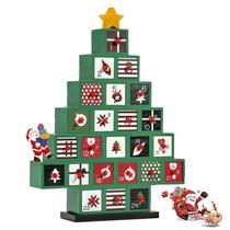 Calendário do Advento JOEJET 2024 Countdown Christmas Tree Wood