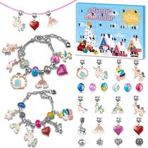 Calendário do Advento KOLBRIGHT 2024 - Pulseira Charme de Unicórnio para Meninas Calendário do Advento KOLBRIGHT 2024 - Pulseira Charme de Unicórnio para Meninas