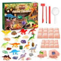 Calendário do Advento Malhaii Kids 2024 - Kit de Escavação de Gemas de Dinossauro