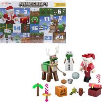 Calendário do Advento Minecraft Mattel com 3 Figuras e 17 Acessórios