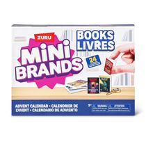 Calendário do Advento Mini Brands Livros da ZURU, Brinquedos Sazonais Colecionáveis para Meninas, Meninos e Colecionadores