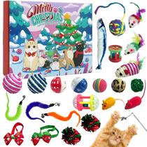 Calendário do Advento PARSUP Christmas Cat Toy 2024 com 24 brinquedos Catnip