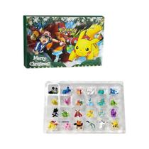 Calendário Do Advento Pokémon Infantil 2024 Caixa De Presente Com Mini Figuras Pikachu Bulbasaur