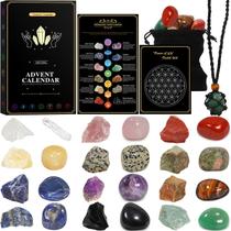 Calendário do Advento Pukamam Crystal 2024 com pedra preciosa que cura rochas