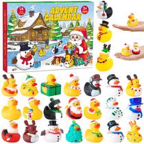 Calendário do Advento QLRR 2024 Christmas Rubber Duck Brinquedos para crianças