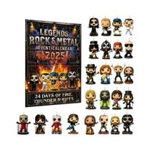 Calendário Do Advento Rock Metal 2025 Caixa Misteriosa Acrílica Com Personagens Icônicos Da Música