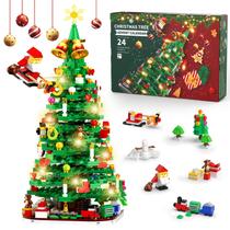 Calendário do Advento TIMGOOEV 2024 Blocos de construção da árvore de Natal