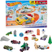 Calendário do Advento Toy Cars Hot Wheels 2024 com 8 veículos