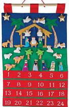Calendário do Advento Vermont Christmas Company Nativity Fabric Calendário do Advento Vermont Christmas Company Nativity Fabric