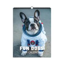 Calendário Engraçado De Cães 2026 Com 12 Designs Únicos Por Mês, Presente Perfeito Para Aniversário,