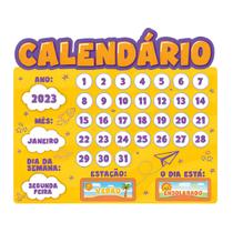 calendário escolar com detalhes para crianças interagir 56 cm calendário escolar com detalhes para crianças interagir 56 cm