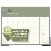 Calendário GuassLee 2026-2027 Planejador de 19 Meses 36x28 cm Calendário GuassLee 2026-2027 Planejador de 19 Meses 36x28 cm